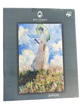 Claude Monet Woman with Parasol 100 Piece Jigsaw Puzzle Aepyornis Fine Art